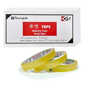 [JED] 1박스 50개입 박스테이프 3절 OPP 투명 16mm 25M