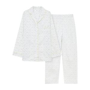 [바바라] 플라워 프린트 실켓 면 여자 파자마 잠옷 AWP4618B