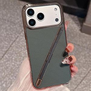 아이폰13 프로 맥스 럭셔리패턴 터치펜 포함 펜슬롯 가죽 케이스