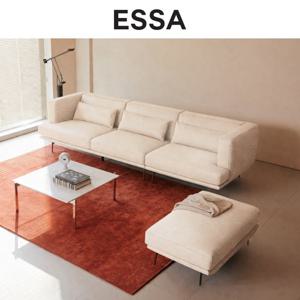[에싸] 코르티나 4인 크라비츠 패브릭 소파+스툴+막대쿠션3개