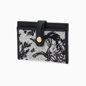 [헤지스ACC] 네이비 자수장식 가죽 카드지갑 HIHO6E373N2