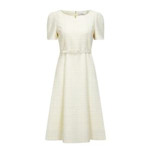 자카드 퍼프 플레어 원피스 GS5A0OP511