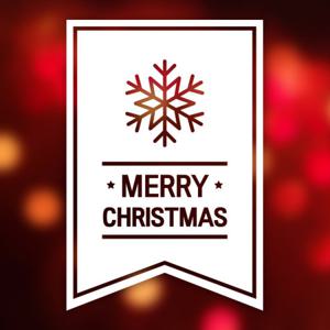 크리스마스 눈꽃 스티커 장식/심플 플래그 눈꽃