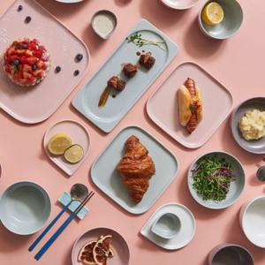 라씨에뜨 온반 4인 홈세트 21p 우윳빛,복숭아빛,하늘빛,잿빛