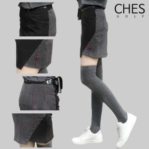 [체스]도우랩 여성골프 사선체크 스커트