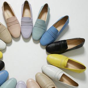 [포크슈즈] 천연가죽 수제화 여성 로퍼 단화 플랫슈즈 8color