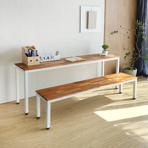 아카시아원목 책상테이블 긴벤치세트B_1_1800X450_w/벤치포함