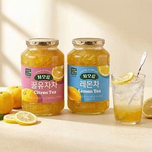 녹차원 차오름 유자차 1KG+레몬차 1KG