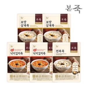 [본죽] 시그니처 파우치죽200g 3종5팩SET(전복+삼계2+낙지김치2)