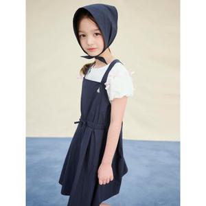 [빈폴키즈] 화섬 민소매 원피스 & 스카프 세트 네이비 (BI5471G07R)