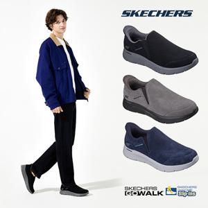 스케쳐스 남성용 소가죽 고워크 슬립인스