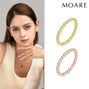 [모아르] 14K 텀블 버블 볼 반지 소