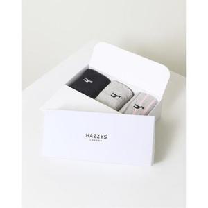 [백화점][헤지스] HISS5F300G2_여성 그레이 퍼피자수 면혼방 중목양말3종세트