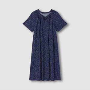 [JAJU/자주] 여 레이온 도트 반팔 파자마 원피스_라이트 네이비