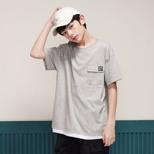 [에꼴리에] 남자 여름이월 4.5부 입체포켓 레이어드 티(25B1709)