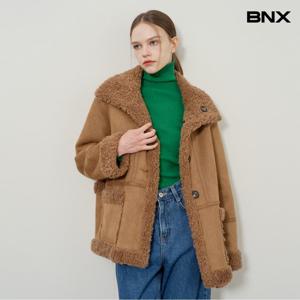 [BNX] 양털 하이넥 리버시블 무스탕 자켓 (BX4JK008L0)