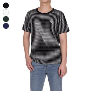 [게스/본사] 남성 스트라이프 슬럽 크루넥 반팔티 KP2K04C5