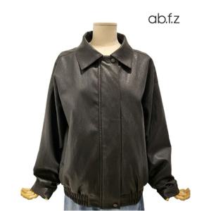 [에이비에프지]루즈핏 레더 재킷 APA5QL01G