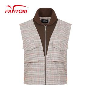 [팬텀] 여성 V절개 양포켓 숄카라 점퍼 베스트