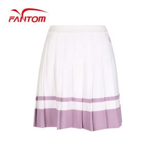 [팬텀] 여성 라인 배색 플리츠 니트 큐롯 스커트