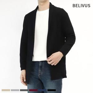빌리버스 남자 가디건 BCM012 오픈 숄 니트 간절기 아우터