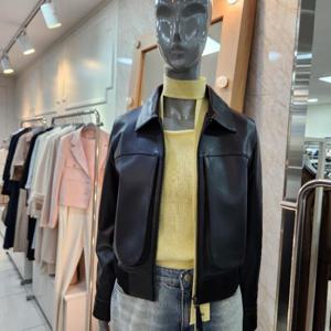 리안뉴욕 DP01 크롭 카라 천연양가죽 RSALJK700