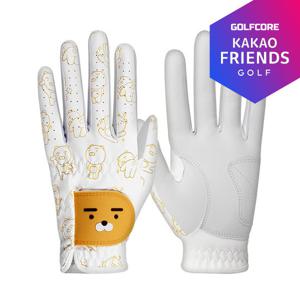 카카오프렌즈 라이언 반양피 여성 양손 골프장갑[KMG10004]-1SET