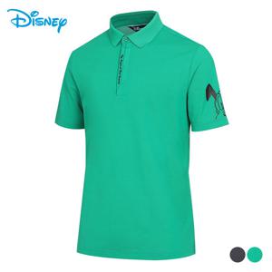 [디즈니골프] 남성 카라 레터링 포인트 티셔츠 DN2MTS047