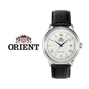 오리엔트 밤비노 V2 남성 오토매틱 가죽 패션 시계 TAC00009W0