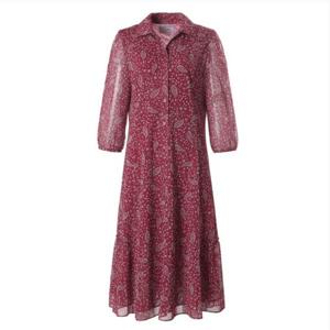 [벨리시앙]셔츠카라 쉬폰 원피스 OP3214