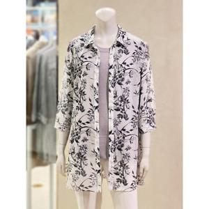 벨리시앙 세이브존01 플로럴 칼라 셔츠 롱재킷 JK3251
