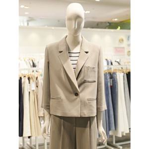 [숲] SOUP 숲 원버튼 7부 소매 반크롭 자켓 (SA8JK31) SA8JK31