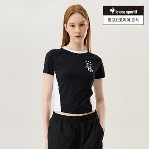 [르꼬끄공식] [60% OFF] 여성 풋볼 슬림핏 반팔티 (QP322FRS81)