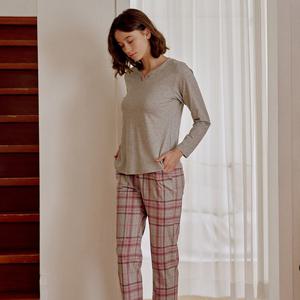 [비너스] 면 멜란지 여성 실내복 상의 VEV3854F