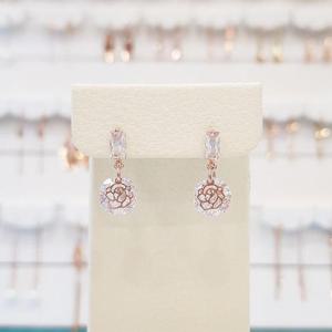 볼라레 세이브존01 20대생일선물 스카시 장미 큐빅 드롭귀걸이 SPE502