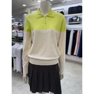 엘르골프 세이브존05 여성컬러블럭반집업스웨터 SZ(6j-63401)
