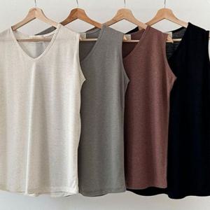 탑 빅사이즈미시옷 브이 빅사이즈 린넨 307P715S 나시