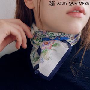 [루이까또즈 스카프] 울 미니 스카프  마리로즈 블루 (2DSM801BU) 2DSM801BU