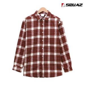 [스콰즈]스콰즈 남성 남방 겨울 기모 긴팔 체크셔츠 SAND012