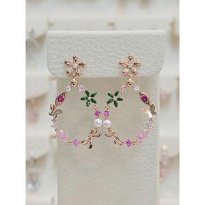 볼라레 세이브존03 볼라레 바리알 플라워 나비 드롭귀걸이 AGSSS1665A