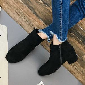 여성 앵클 스웨이드 부츠 캐주얼 트렌디 댄디 코디