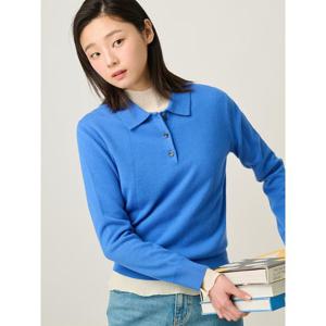 [빈폴레이디스] 울 T칼라 풀오버 블루 (BF5151C01P)