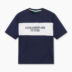 [베네통 키즈]베네통키즈 체스트블럭 반팔 티셔츠 3I1XC10HF NY