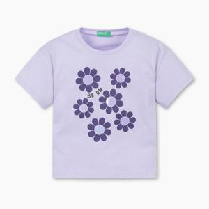 [베네통 키즈]베네통키즈 FUN 해피플라워 반팔티셔츠 3096C10I0 LV