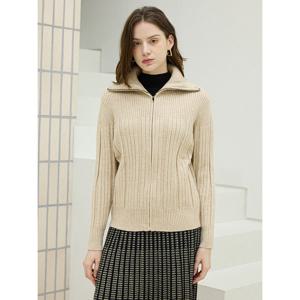 [요이츠]하이넥 집업 플리츠 가디건 _YI10WRKCD02