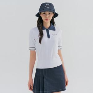 [공식]테일러메이드 여성 5부 카라 반팔 티셔츠 TWTPN5241-100