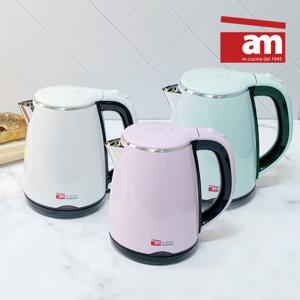 [에이엠]am 2중 구조 304 통스텐 파스텔 전기포트 저소음 전기주전자 1L