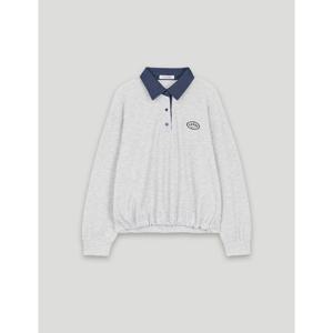 [코데즈컴바인]데님카라 배색 자수 티셔츠 (CKA-TS304W2)