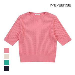 [미센스]MARIO꽈배기패턴 반팔니트_MB35KNS311Z