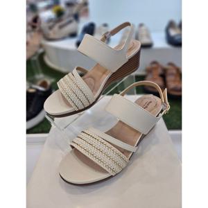 [허시파피]여성 4.5CM 글리터 포인트 웨지 샌들 No 3FR025